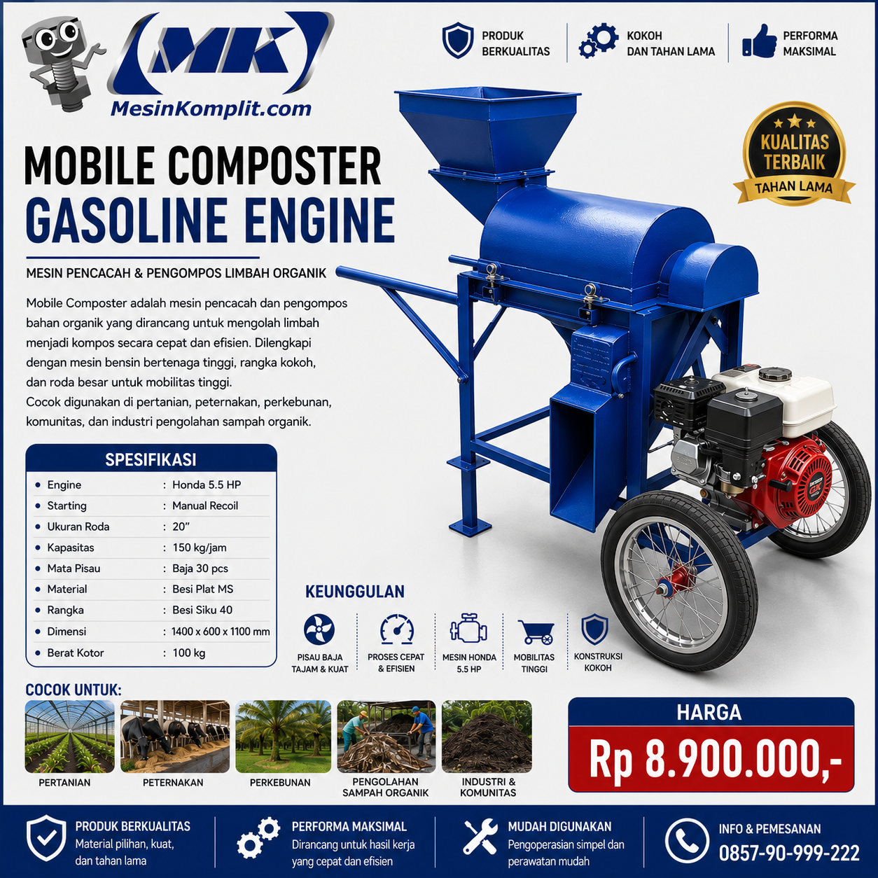 Gerobak Pencacah Kompos (...